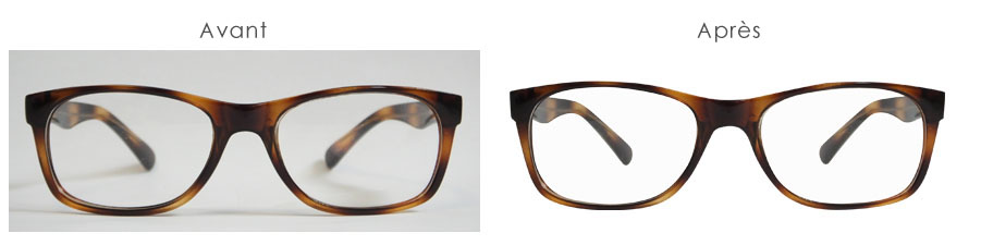 retouche lunette de vue