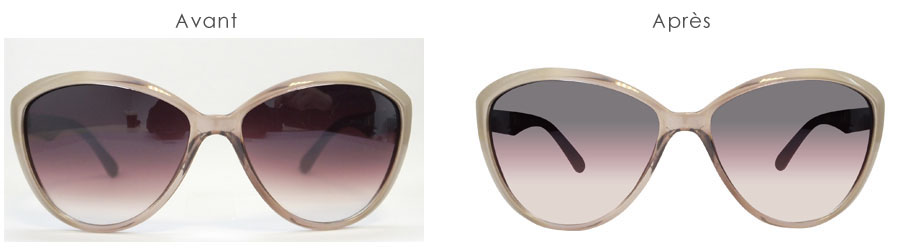 retouche lunette de soleil